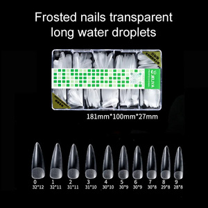 Caja <span class=keywords><strong>de</strong></span> 500 piezas 3D Gel <span class=keywords><strong>Uñas</strong></span> postizas Diseño francés Ataúd Patrón Salón Prensa Acrílico Belleza Manicura Herramientas para los dedos - Product Image 4