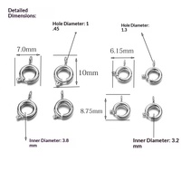 Fermoir à ressort 6 mm pour collier, fermoir anneau en O, connecteur d'extrémité pour bracelet de bijoux faits main DIY, vente en gros de perles et pierres précieuses