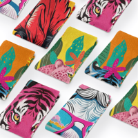Chaussettes personnalisées en Spandex/Polyester à impression numérique 360°, motif Pop Art Animal Plaid, service ODM, faible quantité minimale de commande, livraison rapide