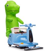Voiture électrique 12V pour enfants avec rotation à 360° et poupée gonflable dinosaure girafe, voiture de jeu pour nettoyage des sols intérieurs, pour 3-8 ans
