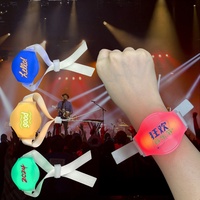 Bracelet en tissu tissé à LED personnalisé 15 couleurs bracelet en textile brillant d'événement à lueur réglable bracelets promotionnels directs d'usine