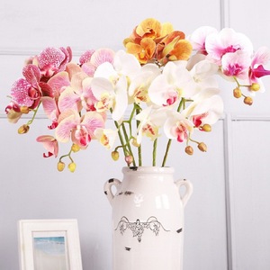 Orchidées Phalaenopsis artificielles, fleurs en soie à 9 têtes, décorations de mariage, haute simulation, réutilisables - Product Image 1