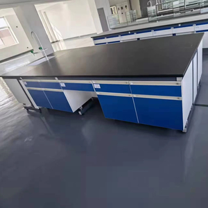 Tất cả các thép phòng thí nghiệm bàn làm việc thép-gỗ thí nghiệm bảng vật lý hóa học bảng Countertop trung tâm phòng thí nghiệm đồ nội thất - Product Image 2