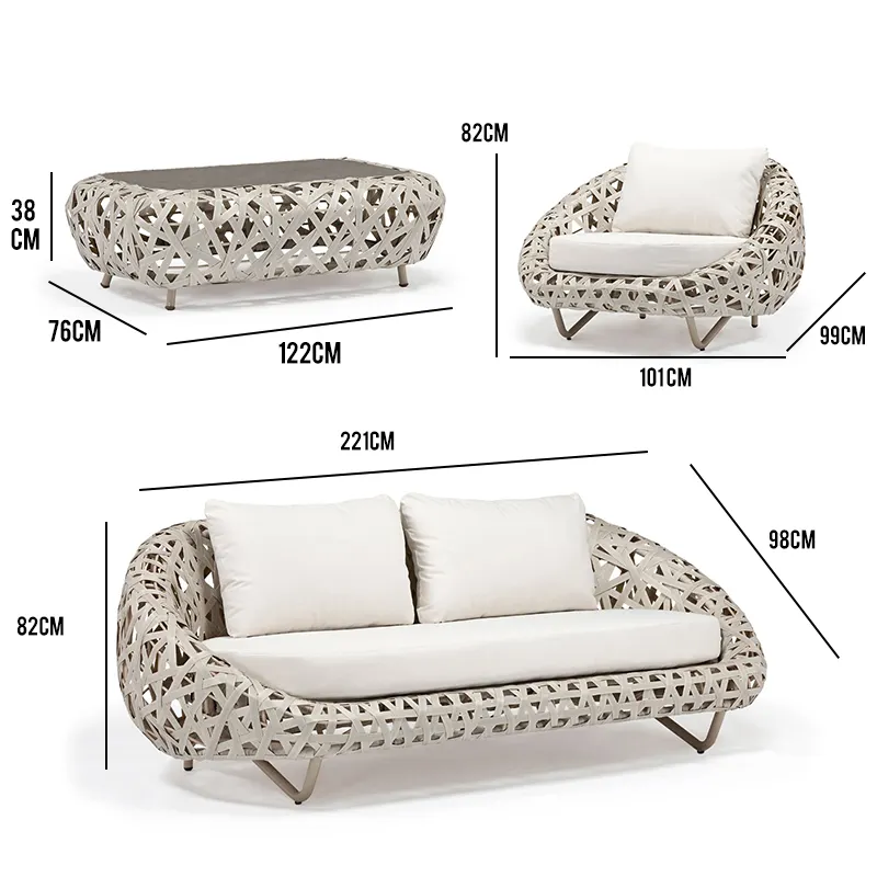 Кудрявая мебель от Couture Jardin, одноместный диван из ротанга, одноместный диван, стул