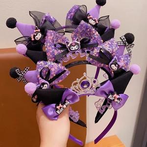 कुरूमी बच्चों का हेडबैंड कोरियन शैली के नए धनुष हेयर होप सुंदर कार्टून बच्चे नरम नहीं दबाव - Product Image 1