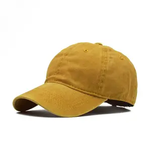 Oem Custom Fashion Hats Sport Hip Hop Adjustable Washed Baseball Cap Embroidery Caps For Men