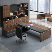 Fourniture d'usine Mobilier de bureau Grand bureau exécutif Patron Bureau Gestionnaire Table l Forme Personnalisé