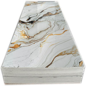 防水耐火性Spc石クリスタル壁パネル大理石<span class=keywords><strong>Pvc</strong></span> UVシャワー壁パネル - Product Image 3