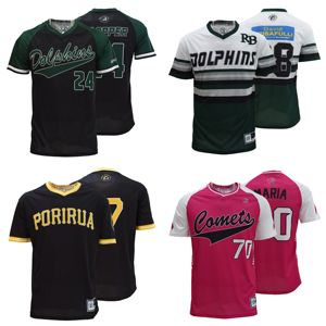 เสื้อเจอร์ซีย์เบสบอลคอวีสีทึบบริสุทธิ์เสื้อเจอร์ซีย์ใส่เบสบอลหมายเลขโลโก้ของทีมเสื้อซอฟต์บอลเสื้อยืด - Product Image 3