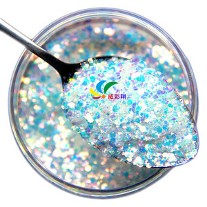 Polvo de purpurina Aurora redondo no tóxico para manicura, arte DIY, 100 g - Product Image 1