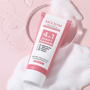 <span class=keywords><strong>Nettoyant</strong></span> pour le <span class=keywords><strong>visage</strong></span> 4 en 1 à l'acide hyaluronique Niacinamide VC VE Beauty Pore Clean Oil Control Firming Face Cleanser - Product Image 5