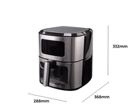 Friteuse à air intelligente Wi-Fi 220V 6L, mini friteuse électrique numérique sans huile en acier inoxydable pour usage domestique