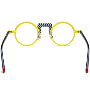 Montatura <span class=keywords><strong>Occhiali</strong></span> Borregls Multicolor in Acetato Donna 2025 Retrò Rotondi <span class=keywords><strong>da</strong></span> <span class=keywords><strong>Vista</strong></span> Uomo Vintage 19382 - Product Image 6