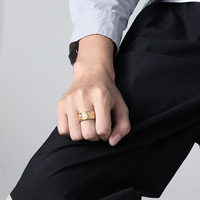 Bague en acier inoxydable pour homme avec nœud celtique de style nordique