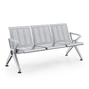 3 kişilik bahçe salonu tezgah çelik mobilya Park kamu bekleme salonu sandalye toptan