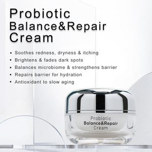 Crème hydratante pour le visage anti-âge et éclaircissante à base de probiotiques, avec glycérine et squalane, pour une utilisation nocturne, réparation équilibrante et tous types de peaux - Product Image 1