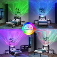 Einzelbett für Fabrik, Zuhause, Hotel, Krankenhaus, Apartment, Suite, Schule, 2-Meter-Eisenbett mit Ambientelicht und Sieben-Sterne-Projektor