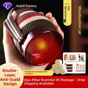 Frascos de Moxibustión de Cerámica, Varillas de Moxa, Diseño Aislado al Calor, Copas Portátiles para Masaje Gua Sha, Capacidad de 10 ml para Aceites Esenciales, Modelo <span class=keywords><strong>AJG</strong></span> - Product Image 5