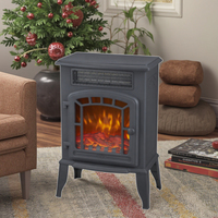 Cheminée électrique autoportante moderne 2000W avec effet de flamme et protection contre la surchauffe pour la maison, l'hôtel, le salon, la chambre à coucher