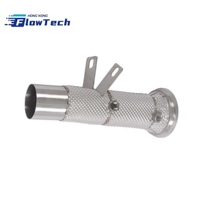 Downpipe FlowTech SS304 avec catalyseur sport haute performance et bouclier thermique pour BMW i8 1.5T – Échappement performance à fixation directe - Product Image 3