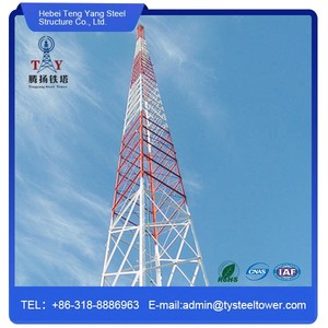 Antennes de télécommunication autoportantes à 4 pieds en acier Q345 galvanisé à chaud Tengyang, hauteur de 5 à 80 m, tour de télécommunication - Product Image 2
