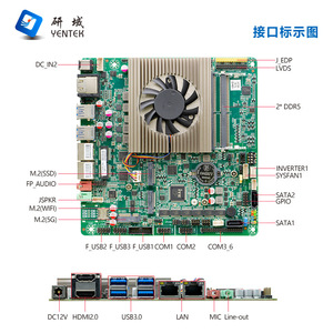 เมนบอร์ดอุตสาหกรรม Yentek Mini ITX 170x170 มม. LGA1151 DDR4 ช่องสัญญาณคู่ SATA ชิปเซ็ต Intel - Product Image 3
