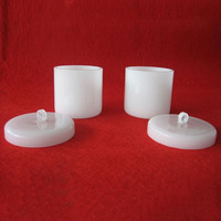 Creuset en verre de quartz blanc laiteux de 30 ml et 50 ml, creuset en silice fondue translucide pour l'industrie
