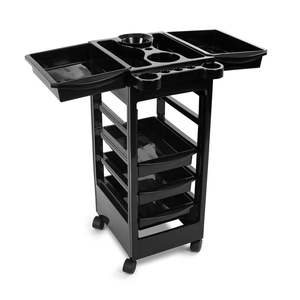 New salon trolley for beauty and hair care Hair styling and coloring <b>tool</b> trolley with hair dryer rack Hair salon trolley PP - Product Image 1