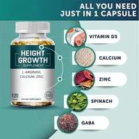 Premium botgroei hoogte L-Arginine Calcium Zink Vitamine D3 voedingssupplement voor groeiende lichamen voedingsondersteuning OEM