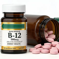 Comprimés de méthylcobalamine B12 en marque privée pour la clarté mentale, l'énergie et la vitalité des adultes - Vegan