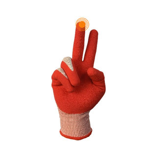 创盈建筑安全产品针织廉价乳胶防割手套13g聚酯乳胶中国 - Product Image 3