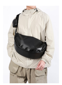 Sac à bandoulière grande capacité unisexe de luxe, sacs à main de type dumpling de marques célèbres, logo personnalisé - Product Image 6