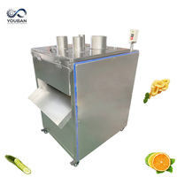 Industriële fruit- en groentesnijmachine Automatische drukafvoersnijder voor zoete aardappel, lotuswortel, pitaya, tomaat, komkommer