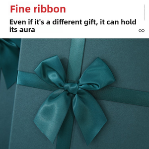 Factory Direct Rectangle Dark <strong>Green</strong> Reusable <strong>Gift</strong> Box with Bow Ribbon Heaven and Earth Cover Elegant Packaging for <strong>Gifts</strong> - Product Image 5