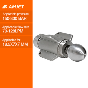 Buse <span class=keywords><strong>Tornado</strong></span> AMJET 3/4'' 300 bars, buse haute pression pour nettoyage de canalisations commerciales, équipement de débouchage de canalisations - Product Image 1