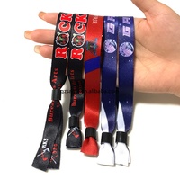Bracelet en polyester réglable avec tissu en coton amovible personnalisé pour concert, bracelet promotionnel personnalisable par sublimation