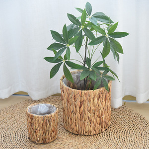 Panier de rangement léger et écologique tissé en herbe de jacinthe d'eau pour pots de plantes et <span class=keywords><strong>décoration</strong></span> de <span class=keywords><strong>balcon</strong></span> Design classique - Product Image 6