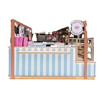 Vitrine de présentation de beignets pour kiosque alimentaire, design de centre commercial, décoration de magasin commercial, personnalisation complète de la pièce