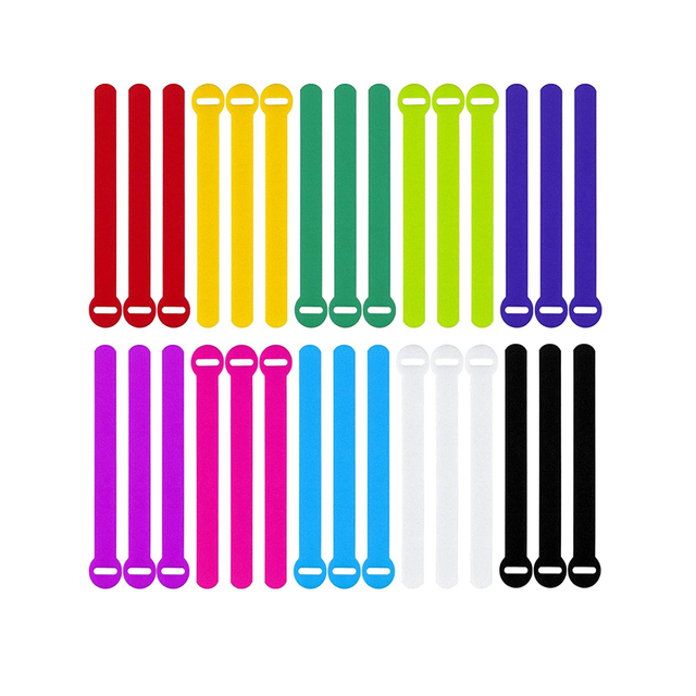 Best-Selling Eco-Friendly Adjustable Self-Adhesive 100% Nylon Cable Ties Heat Resistant Back to Back Hook and Loop