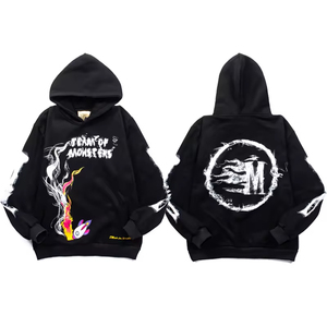 Sweat à capuche streetwear graphique personnalisé de luxe, imprimé hiver, coupe régulière, coupe-vent, imperméable, grandes tailles - Product Image 1