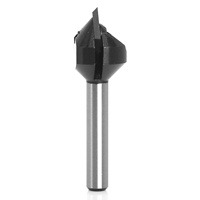 Insert V Groove Spoilboard Surfaçage CNC Router Bits 1/4 "Shank, Mini 90 Degrés V Rabot Bits avec 1pcs Inserts Indexables
