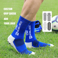 Échantillon gratuit de chaussettes de football antidérapantes, chaussettes de sport de compression personnalisées, chaussettes de course à pied, impression brodée, chaussettes de football à haute adhérence