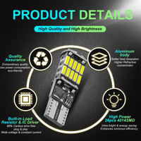 Ampoule LED JHS W5W 501 T10 Canbus sans erreur 26SMD 4014 12V pour feux de positionnement auto 194 168, éclairage de plafond, de tableau de bord, de coffre et de plaque d'immatriculation