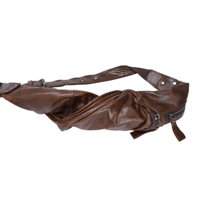 <span class=keywords><strong>MAROQUINERIE</strong></span> Marron Vintage Huile Cire En Cuir Véritable Ceinture Sac <span class=keywords><strong>Banane</strong></span> Café En Cuir Véritable Sac De Taille Pour Homme - Product Image 5