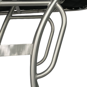 Zware-duty T-top boot T-top voor center console, universeel, geanodiseerd zwart-wit frame met zwarte kapribben, nieuwe staat - Product Image 4