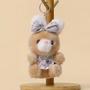 Gantungan Kunci Boneka Kelinci Lucu Grosir OEM Kustomisasi Mainan Hewan Boneka Kelinci Lembut untuk Hadiah - Product Image 4