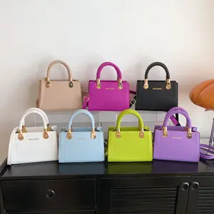 Tas Fashion desain baru tas kulit PU satu tas bahu bermerek wanita tas Messenger dan dompet tas tangan wanita kecil