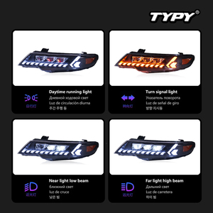 Feux avant projecteurs LED TYPY pour Kia Forte 2009-2013 avec feux de jour et clignotants séquentiels - Product Image 4
