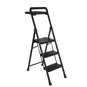 Cambodia Factory ANSI EN14183 3 Steps With Tray Compact <strong>Ladder</strong> Folding <strong>Multi</strong>-<strong>use</strong> Steel <strong>Ladder</strong> Folding Steel <strong>Ladder</strong> Stool - Product Image 1