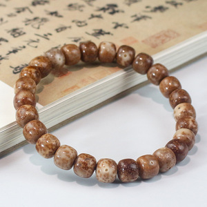 Bodhi Seed <b>Bracelet</b> Pink Round Beads Single Strand Hainan Material Ice Powder Unisex Couple Jewelry Everyday Wear - Product Image 3